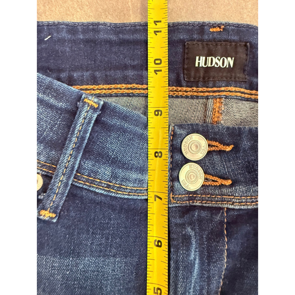 Hudson Collin Low Rise Skinny Jeans in dark Blue denim Size 26 - Picture 6 of 8